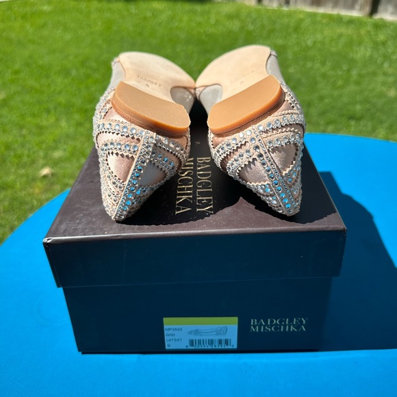 Badgley Mischka Gigi Embellished Pointed Toe Flats - Picture 7 of 12